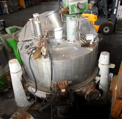 Alfa-Laval PAZ 1250C perforate basket centrifuge, 316SS.