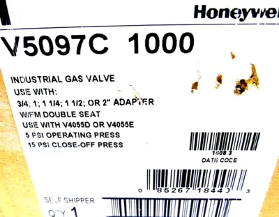 NEW HONEYWELL V5097C-1000 INDSTRIAL GAS VALVE V5097C1000