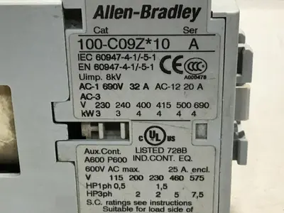 USED ALLEN BRADLEY 100-C09Z.10 SER A