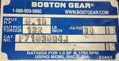 USED BOSTON GEAR F71030B4J