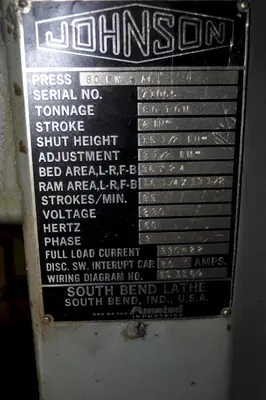 USED Southbend 80FW-AC