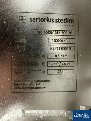 USED Sartorius Sartorius Stedim 500L Single-Use Bioreactor