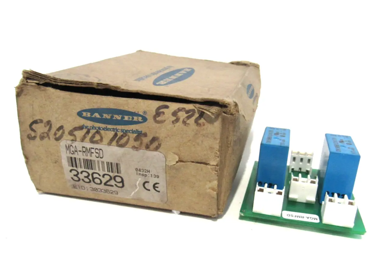 NEW BANNER ENGINEERING MGA-RMFSD RELAY MODULE 33629 MGARMFSD