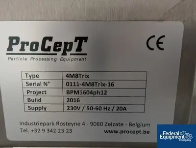 USED Pro-C-epT ProCepT Spray Dryer System, Type 4M8-TriX, S/S