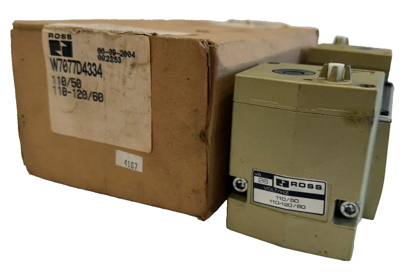 NEW ROSS CONTROLS W7077D4334 SOLENOID VALVE 110/120 50/60