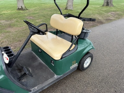 (1) 2015 E-Z-Go golf cart with a Kawasaki gas engine, does not include Club canopy, fold-down windsh...