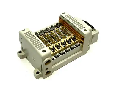 VV5QC21-06N7FD0-S | SMC  Pneumatic Manifold Base w/ D-Sub Connector - Used