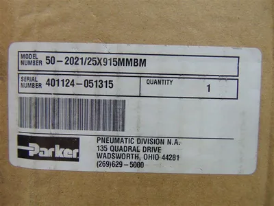 Parker 50-2021/25X915MMBM Linear Pneumatic Actuator New NIB