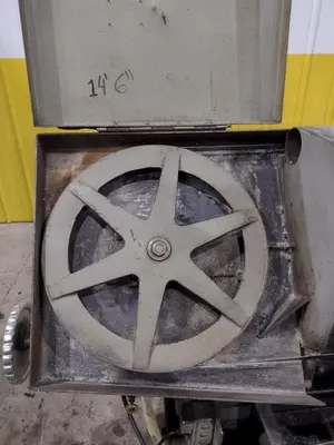 22" X 32" W.F. WELLS HORIZONTAL BANDSAW. STOCK #0133025