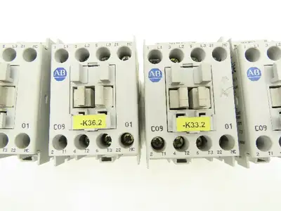 Allen Bradley 100-C09D*01 IEC Contactor 9A 3-Pole 600V 24VDC Coil  Lot of 4