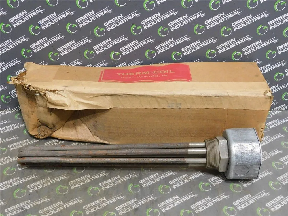 Therm-Coil MFG. A-5041-SSN 13" Immersion Heater 5000W @ 240V 1Ph 2" NPT New