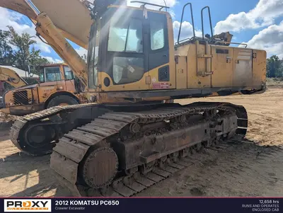Used 2012 KOMATSU PC650 Crawler Excavators Alabama US | Proxy Equipment #1539942