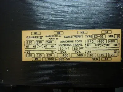 USED SQUARE D 9070-SK5271S