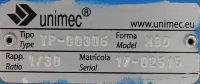 NEW UNIMEC TP-00306 SCREW JACK 1/30 TP00306