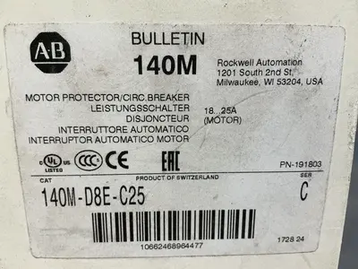 Used ALLENBRADLEY 140MD8EC25 Circuit Breakers Ohio US | HGR 24 #1545306