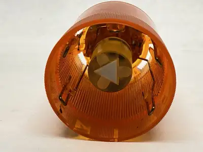 USED SIEMENS 50MM STEADY-LIGHT ELEMENT YELLOW 12-230V W/ LED BULB