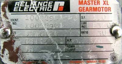 NEW RELIANCE ELECTRIC 56W616A GEAR REDUCER 30:1