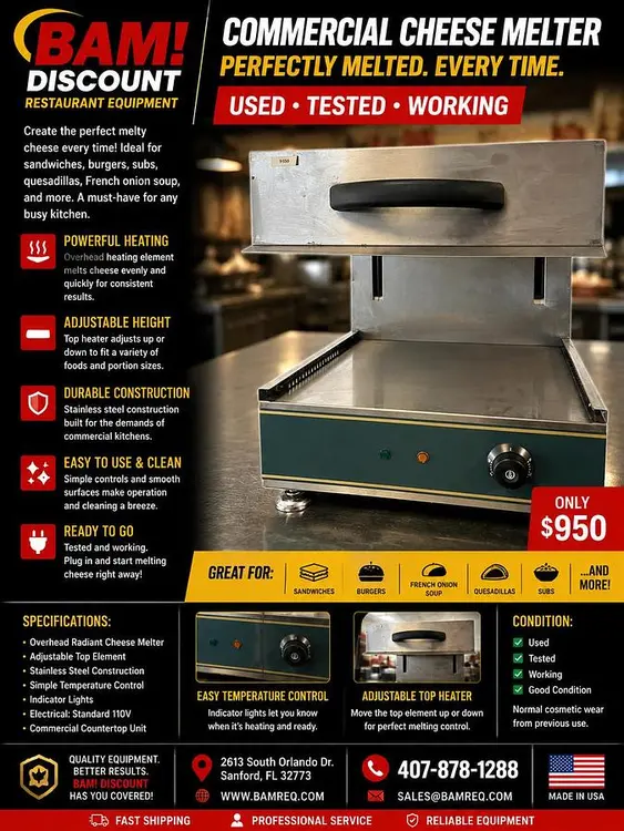 Used _UNKNOWN_ HES-842 Salamanders & Cheese Melters Florida US | BAM Discount Restaurant Equipment #1230709