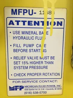 USED MICHIGAN FLUID POWER MFPU-11689