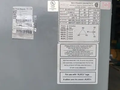 New | in-Stock REX POWER MAGNETICS BC45H-P/Z3 Transformers British Columbia CA | Lenmark #266105