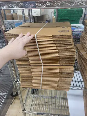 Bundle of Uline 6x6x6 Inch Corrugated Shipping Boxes