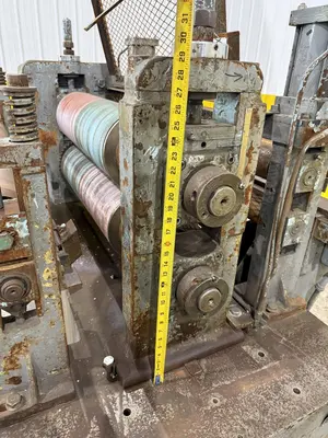 36”  YODER MODEL #M3 POWERED SLITTING HEAD w/ POWERED FEED & HOLD DOWN ROLLS : STOCK #22953