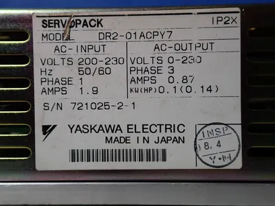 USED YASKAWA ELECTRIC DR201ACPY7