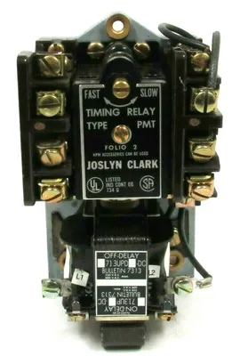NEW JOSLYN CLARK 713UPD-24 99418 PMT PNEUMATIC TIMING RELAY 24V 713UPD24