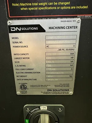 2023 DN Solutions DNM 5700 12K 30ATC Vertical Machining Centers | Machine Tool Specialties (15)