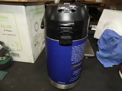 Used Falcon Restaurant Supply Used S3 4/5 Liter Lever Action Coffee Server Airpot, Stainless Steel Liner Coffee Equipment Illinois US | Falcon Restaurant Supply #1376528