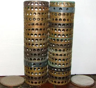 QTY. 34. BRASS RINGS 5-3/4" I.D. WITH 2 SCREENS AN...