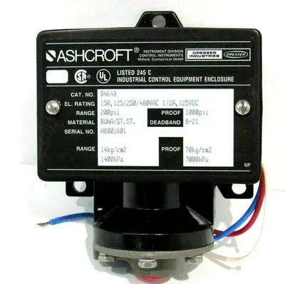 NEW ASHCROFT B464B PRESSURE SWITCH 200P.S.I