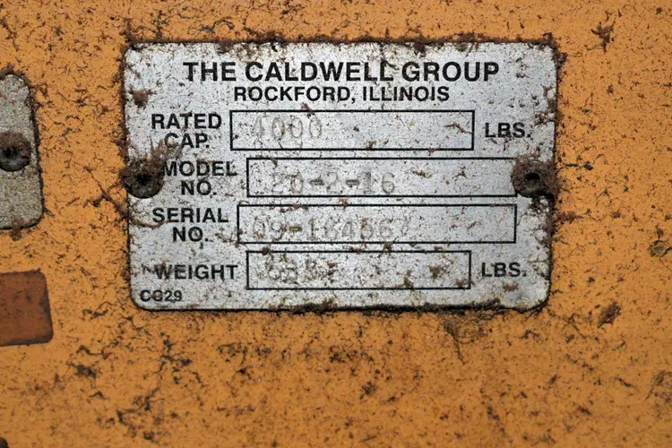 Used CALDWELL _UNKNOWN_ Cranes (Misc) Ohio US | Yoder Brothers machinery #289622