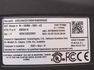 Speedshield M-VAMA-G63-40 Velocity Asset Manager Module Off Hyster E80XN