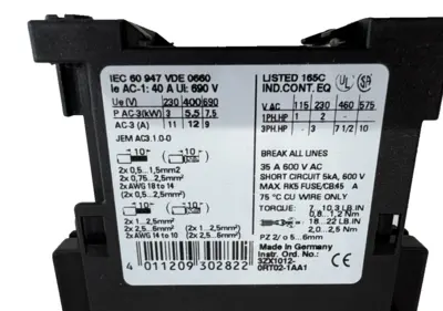 NEW SIEMENS 3RT1024-1BB44 MOTOR STARTER CONTACTOR 3RT10241BB44