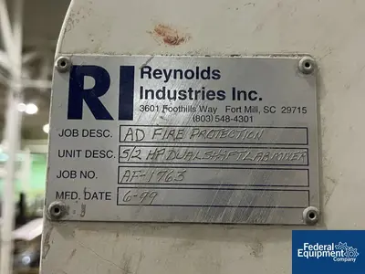 USED Reynolds 5 Gal Reynolds Industries Dual Shaft Vacuum Mixer, Model 5/2