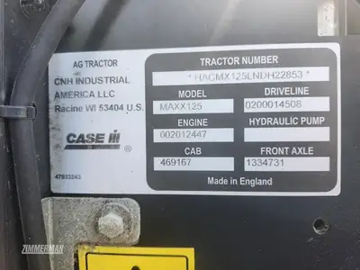 Used 2023 CASE IH MAXXUM 125 Utility Tractors Pennsylvania US | Zimmerman Farm Service #1409912