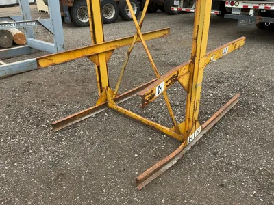 Metal Two Sided Cantilever Rack, welded together, arms stick out 47” on one side and 27-1/2” on othe...