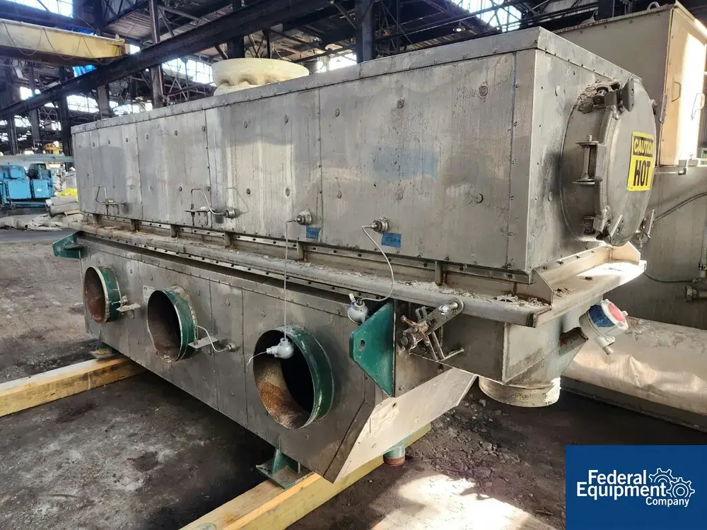 USED Carman 34" x 144" Carman Fluid Bed, Model FBP-302M, S/S