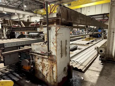 40' BUCCICONI ENGINEERING AUTOMATIC FLIP-DOWN SHEET PANEL STACKER: YOBRO #24790