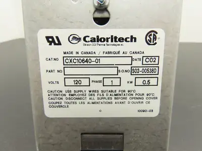 Caloritech CXC 10640-01 Immersion Heater 1" NPT 120VAC 1Ph 0.5kW