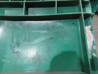 Orbis SO4815-7 Stackable GREEN Plastic Tote Container Bin 48x15x7" Lot of 20