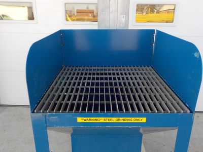 Industrial Down Draft Grate Table with Donaldson Torit Model 80 Cab Collection Unit, 230/490 Volts, ...
