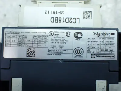 NEW SCHNEIDER ELECTRIC LC2D18REQ3827G3