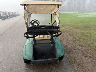 (1) 2017 E-Z-Go golf cart with a Kawasaki gas engine, model 625111G01, includes canopy, ball cover, ...