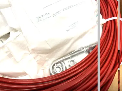 USED SICK WIRE DRAW MECHANISM KIT, NO ROPE TENSIONER, 50M ROPE, 18X EYEBOLT