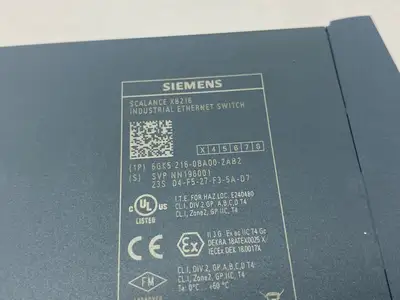 USED SIEMENS SCALANCE XB216 MANAGED LAYER INDUSTRIAL ETHERNET SWITCH