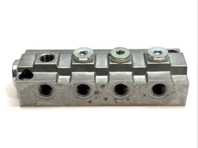 USED FESTO DISTRIBUTOR BLOCK 8-STATION MANIFOLD G1/2 INLET G1/4 OUTLETS 0–16