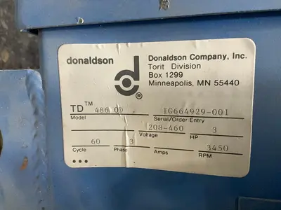 Used DONALDSON TORIT TD 486 QD Dust Collectors Ohio US | HGR 24 #1568440