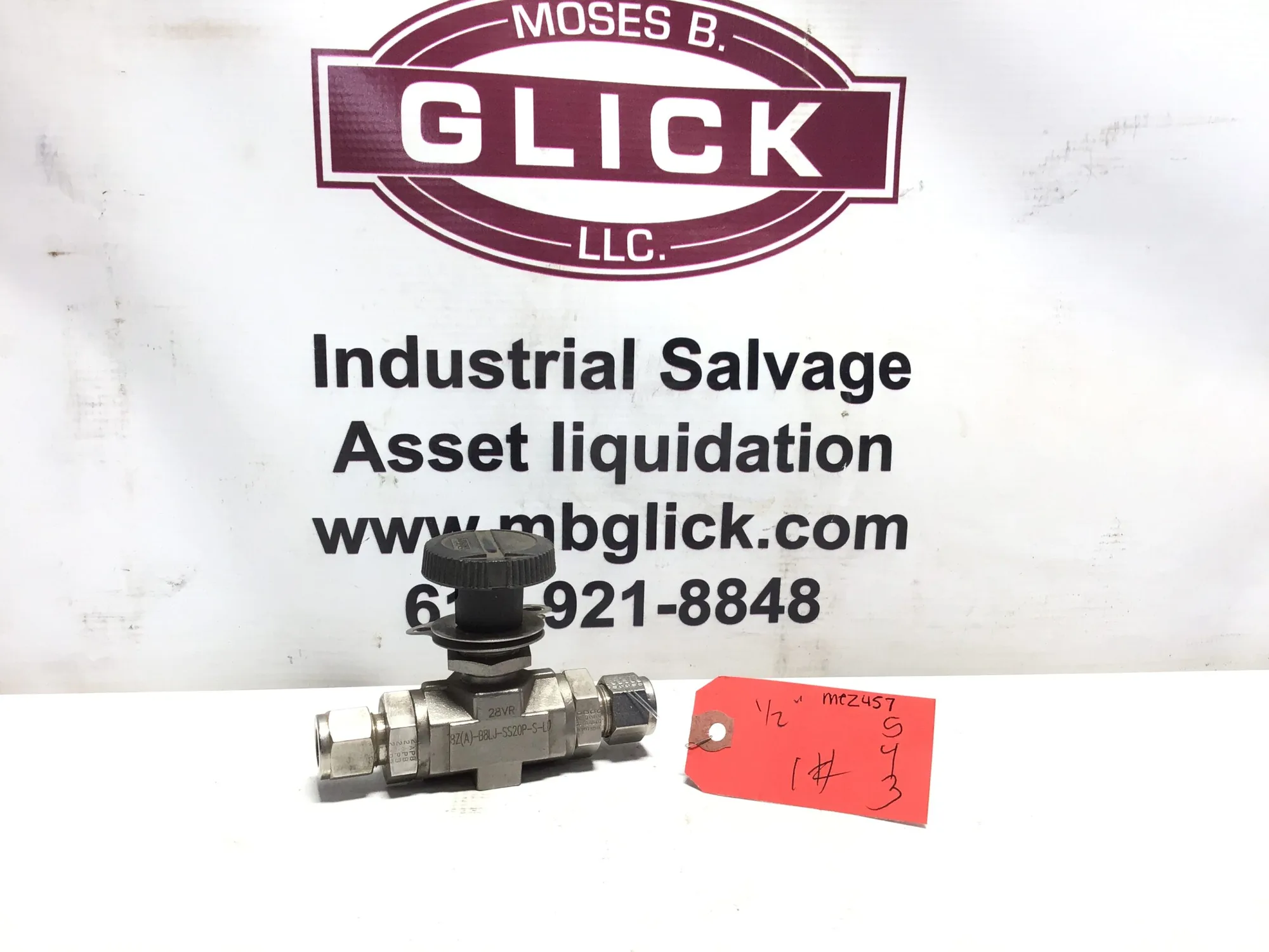 PARKER (28VR) BALL VALVE 8Z(A)-B8LJ-SS20P-S-LO